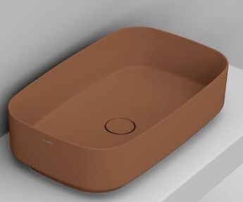 Ceramica Dolomite Noemi lavoar 62x38 cm dreptunghiular de blat maro/bej mat D311061