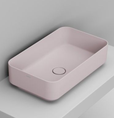 Ceramica Dolomite Noemi lavoar 60x36 cm dreptunghiular de blat roz mat D311165