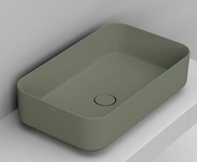 Ceramica Dolomite Noemi lavoar 64x38.5 cm dreptunghiular de blat verde mat D311275