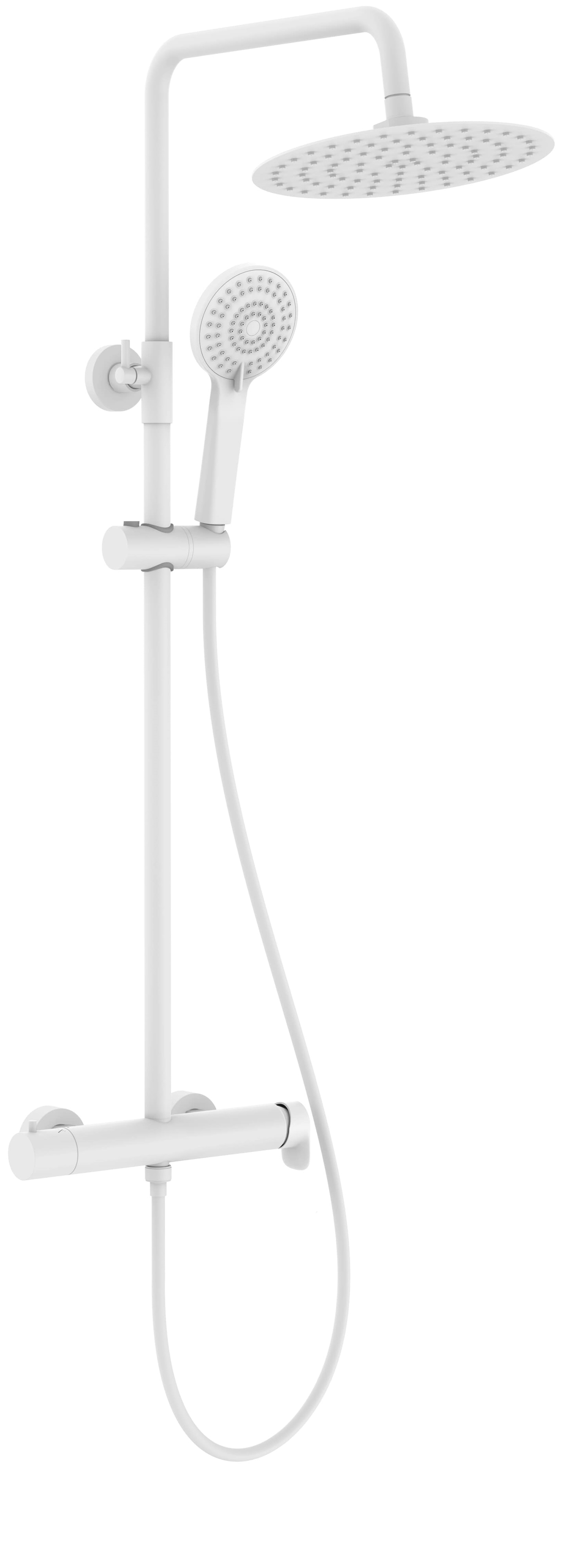 Roca Vega Plus set de duș perete cu duș de ploaie alb A5A9A6EB00