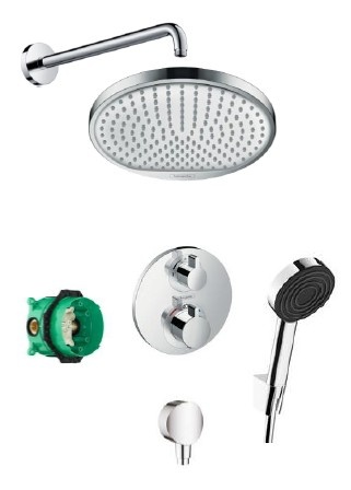 Hansgrohe Crometta set de duș ascuns cu termostat cu duș de ploaie crom 88002361