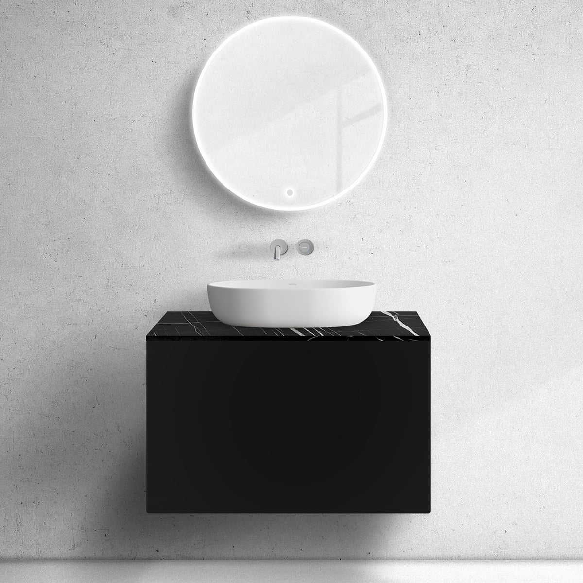 Set dulap Oltens Lun 60033300, blat Oltens Tera 63029990