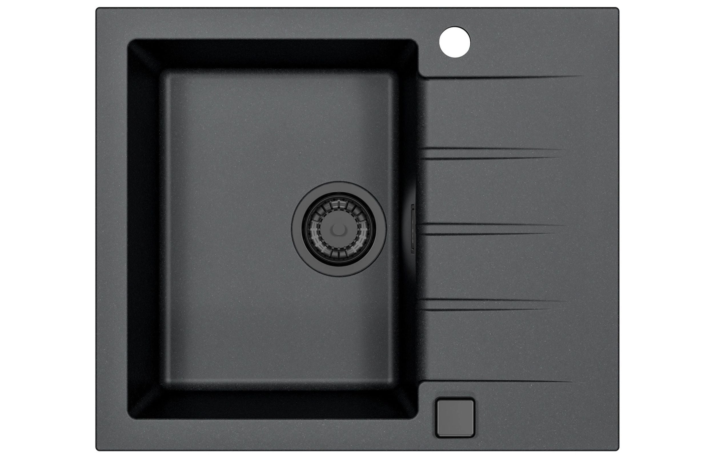 Alveus Cadit chiuvetă din granit 59x50 cm negru 1148158