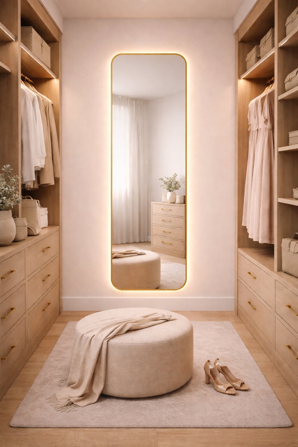 Baltica Design Stone Aura oglindă 50x155 cm cu iluminare auriu 5904107932910