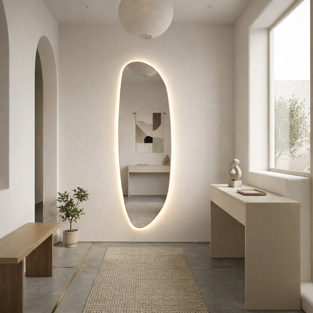 Baltica Design Stone Fluid oglindă 50x155 cm cu iluminare 5904107933139