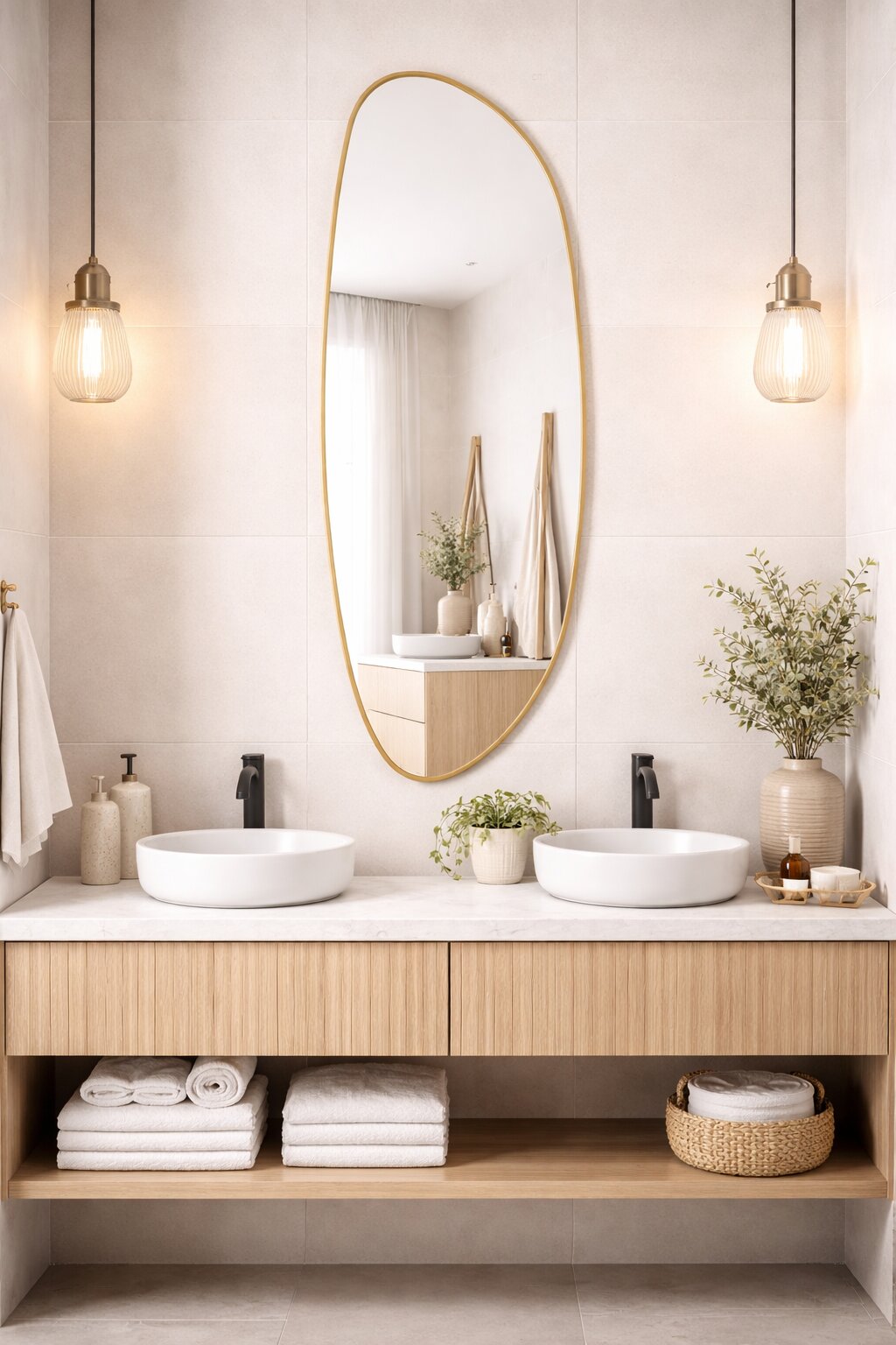Baltica Design Stone Fluid oglindă 50x155 cm auriu 5904107933030