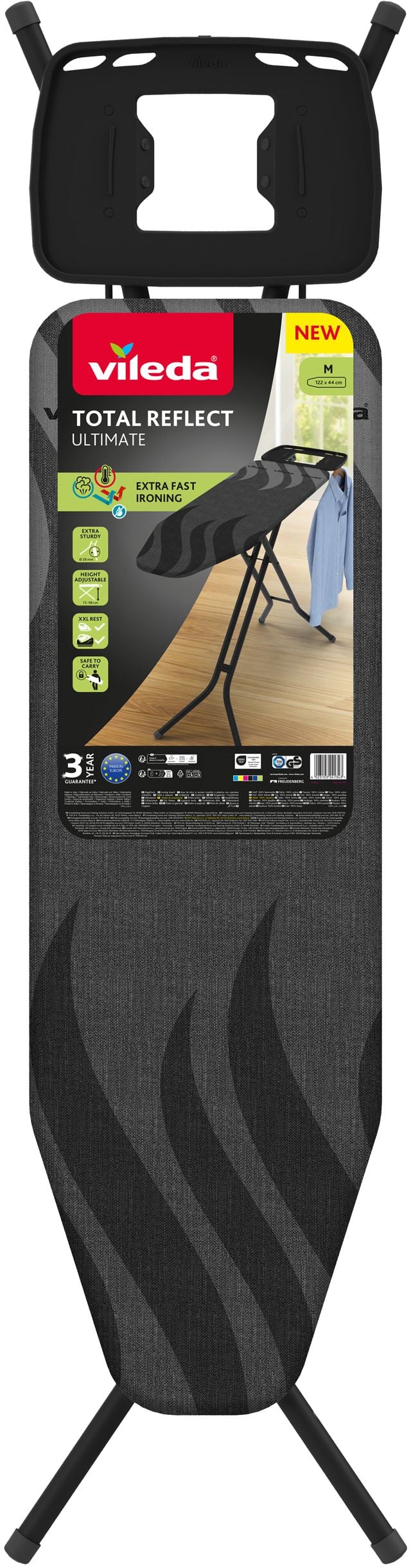 Vileda Total Reflect Ultimate M masă de călcat 120x38 cm 183416