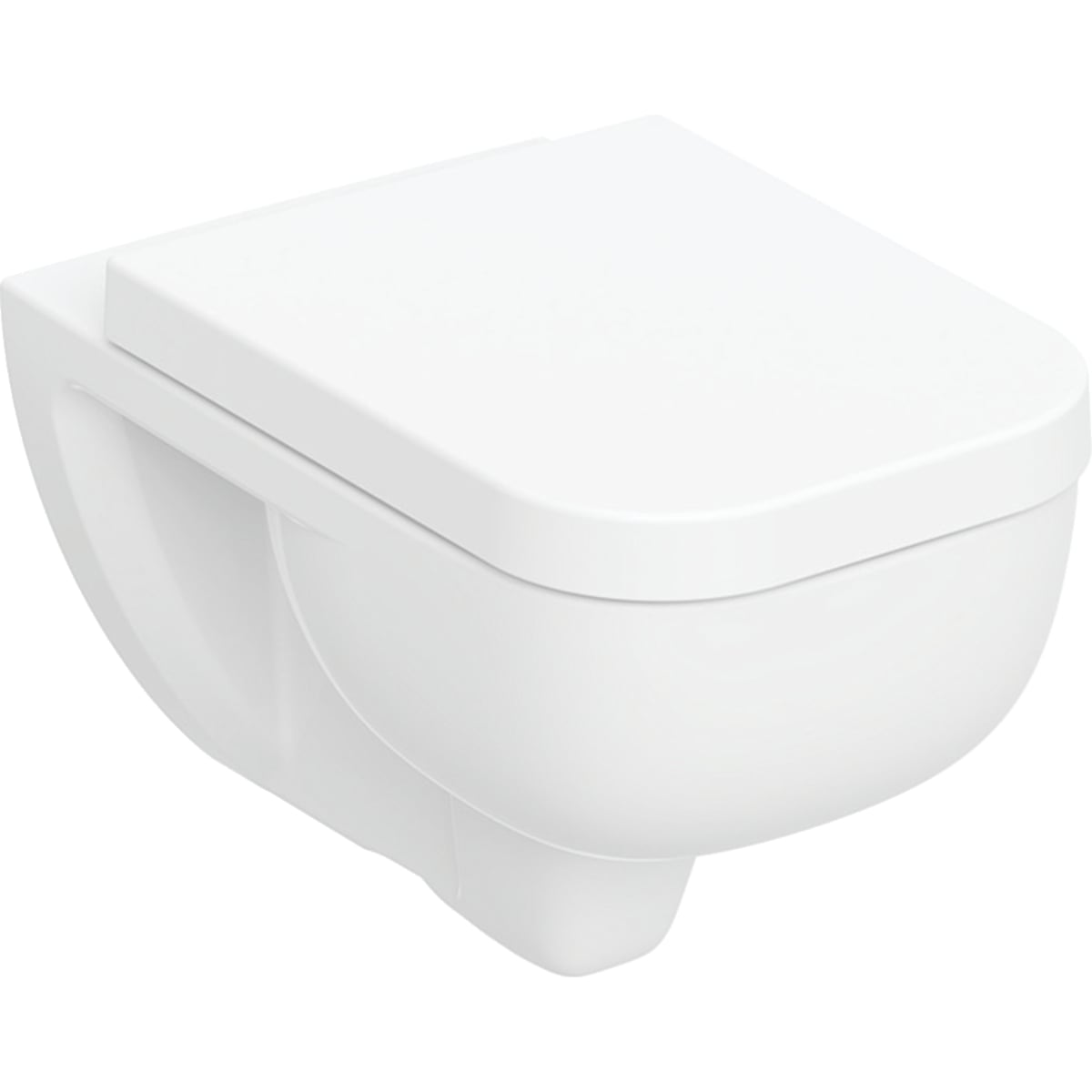 Geberit Selnova Square set vas și capac agăţat fără margine cu spălare turbionară alb lucios 503.154.00.1