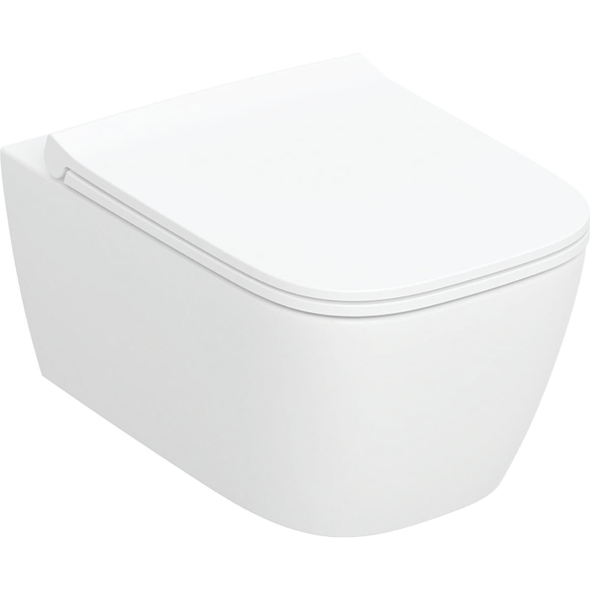 Geberit Smyle Square vas wc cu capac soft-close agăţat fără margine cu spălare turbionară alb lucios 503.171.00.1