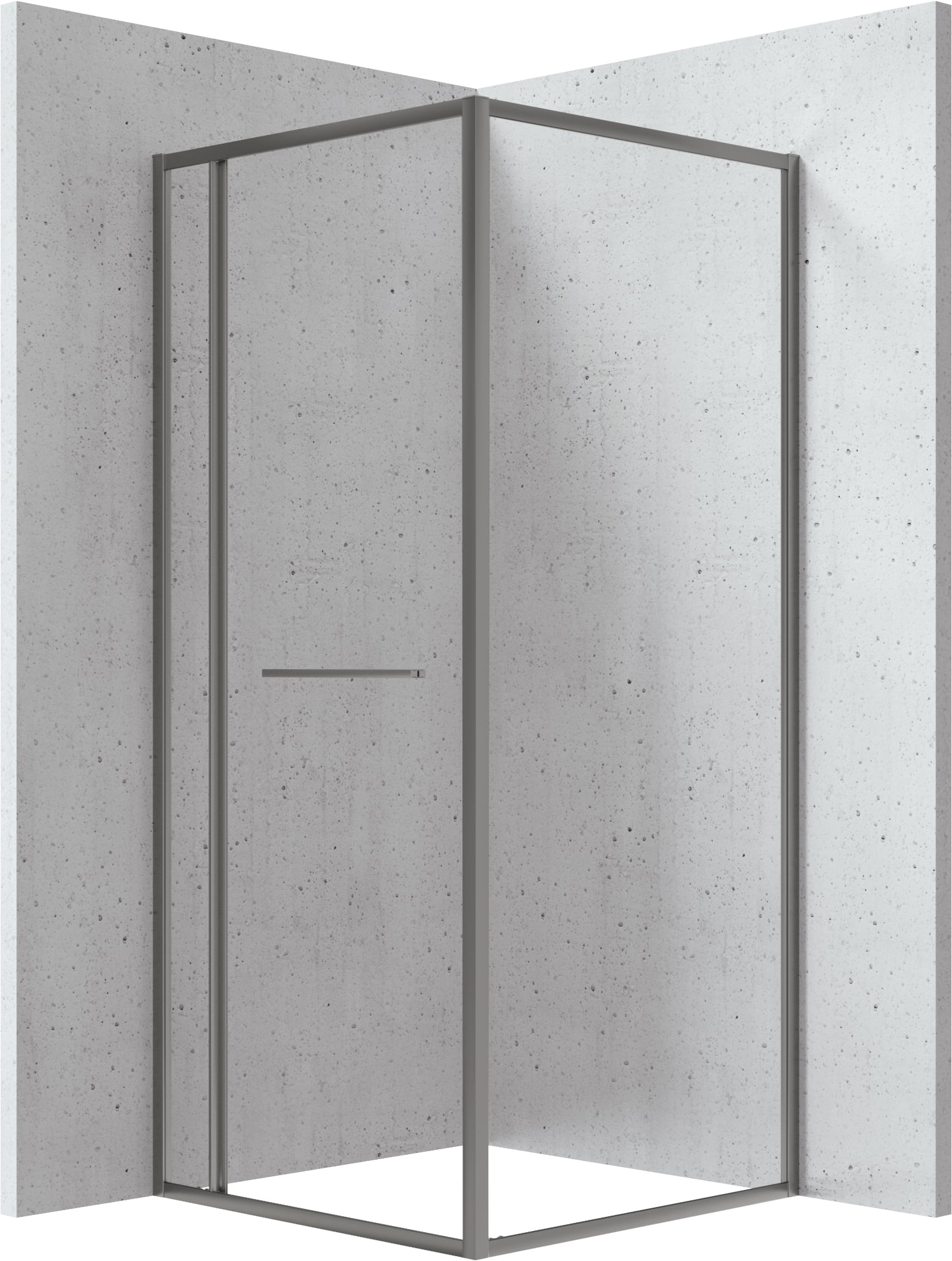 Deante Blur cabină de duș 80x80 cm pătrat grafit mat/sticlă transparentă KQB_D088P