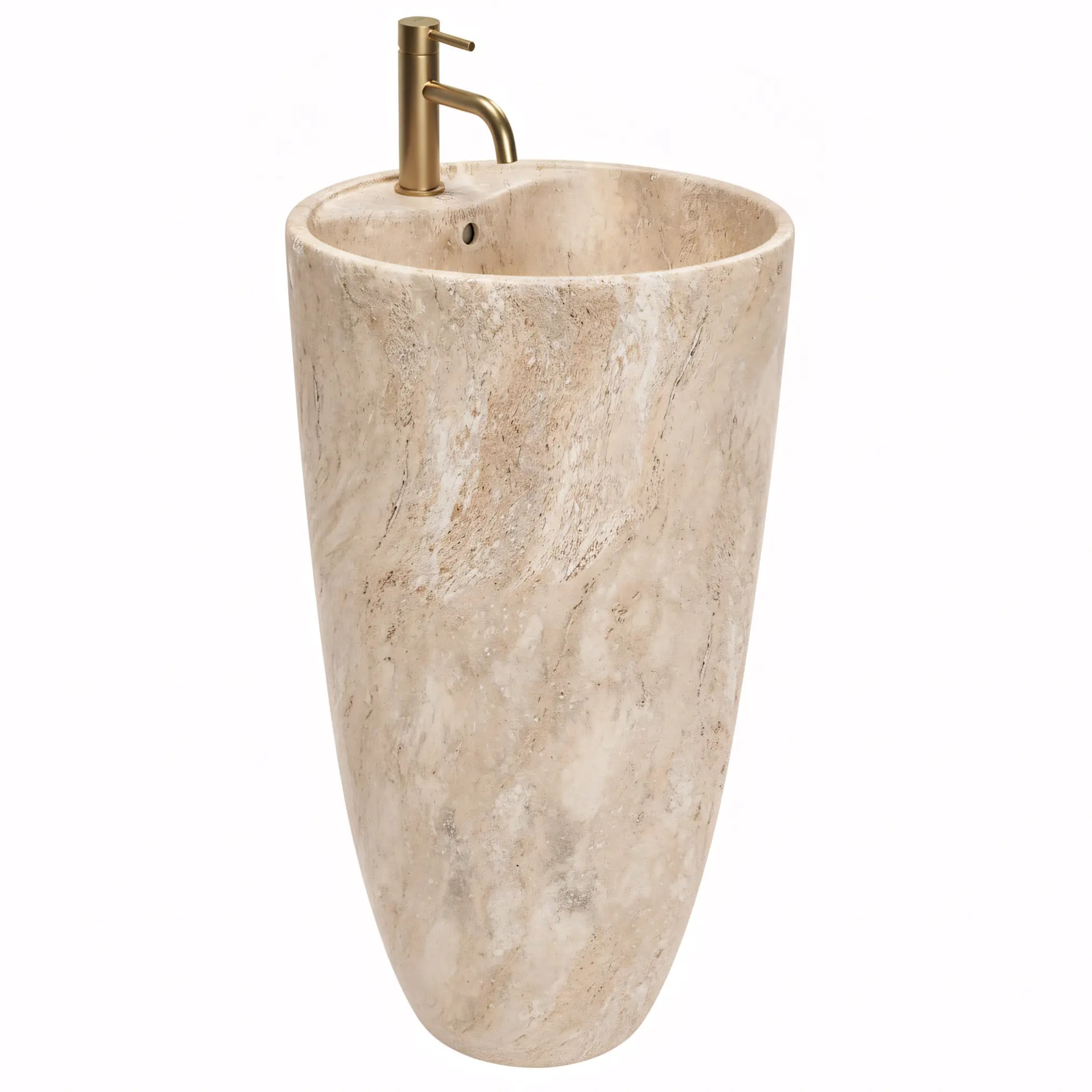 Rea Anya lavoar de podea 45x45 cm rotund stativ maro/bej REA-U3614