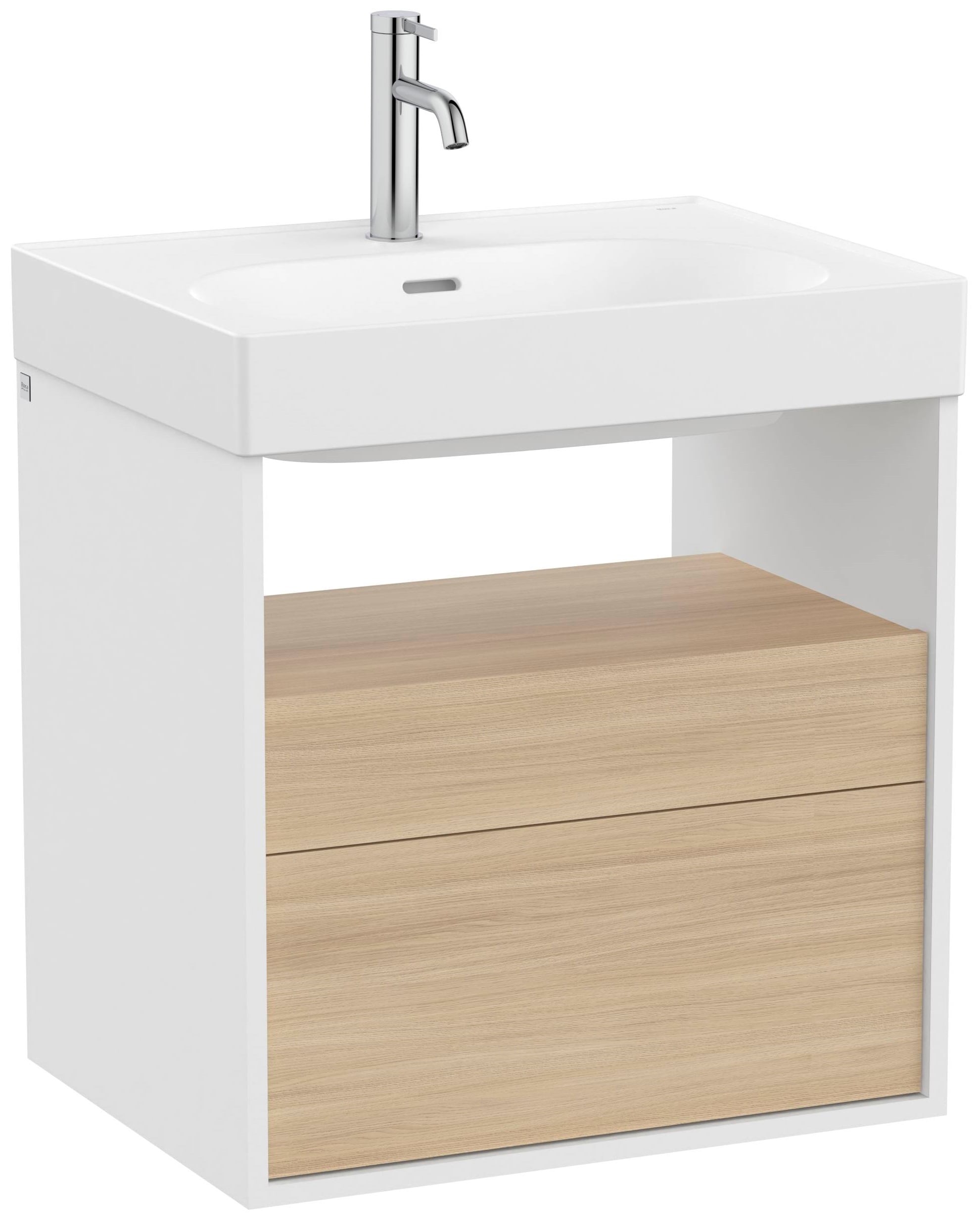 Roca Meridian dulap 60x46x56.5 cm sub chiuveta pe perete alb-stejar A858106607