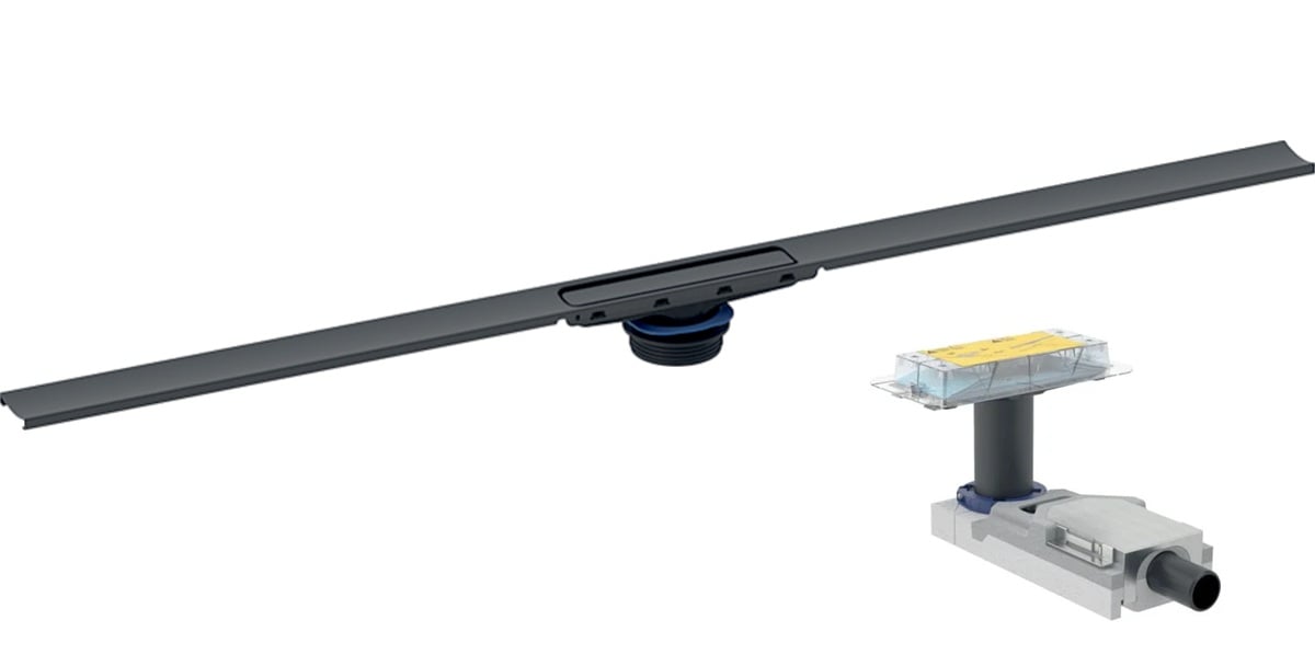 Set rigolă liniară Geberit CleanLine 154.503.TE.1, rigolă duș Geberit CleanLine 154.152.00.1