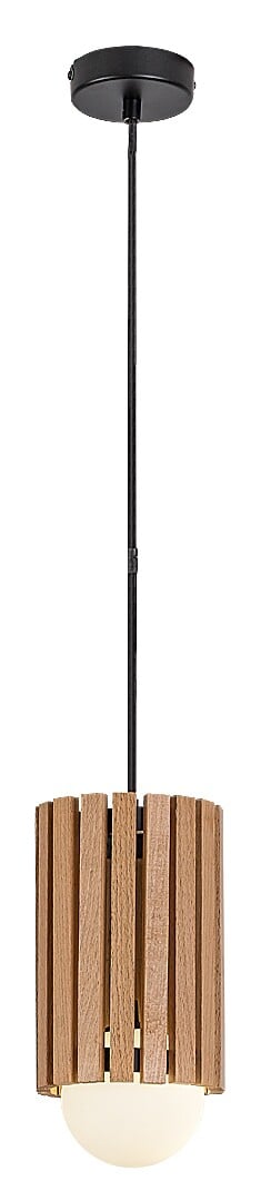 Rabalux Noxelle lampă suspendată 1x5 W negru-lemn 72420