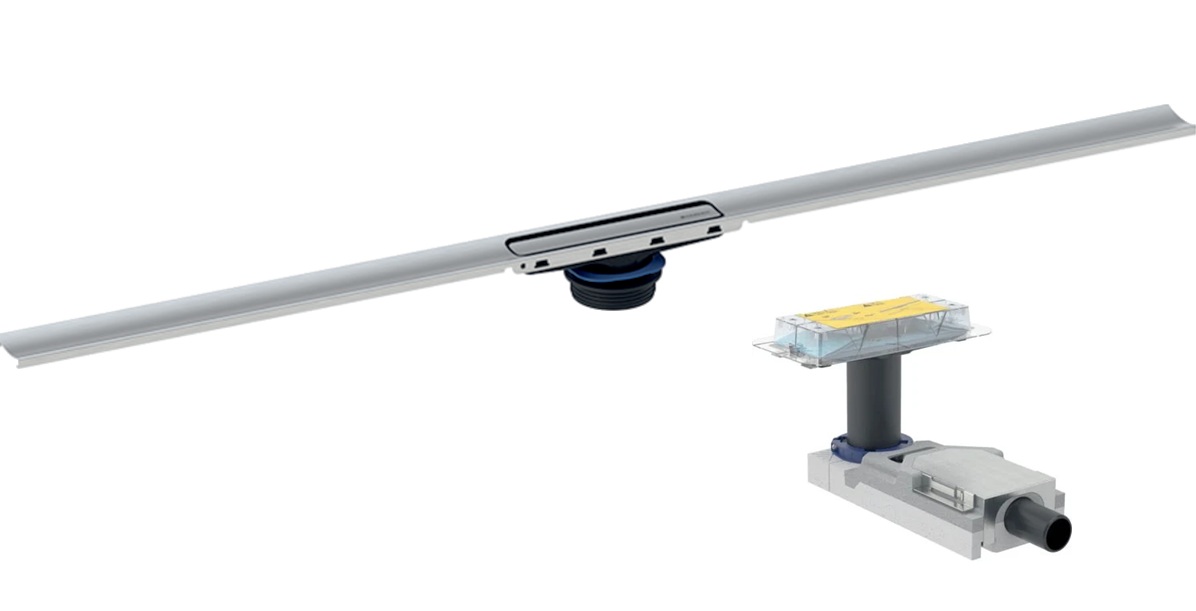Set rigolă liniară Geberit CleanLine 154.503.TE.1, rigolă duș Geberit CleanLine 154.152.00.1