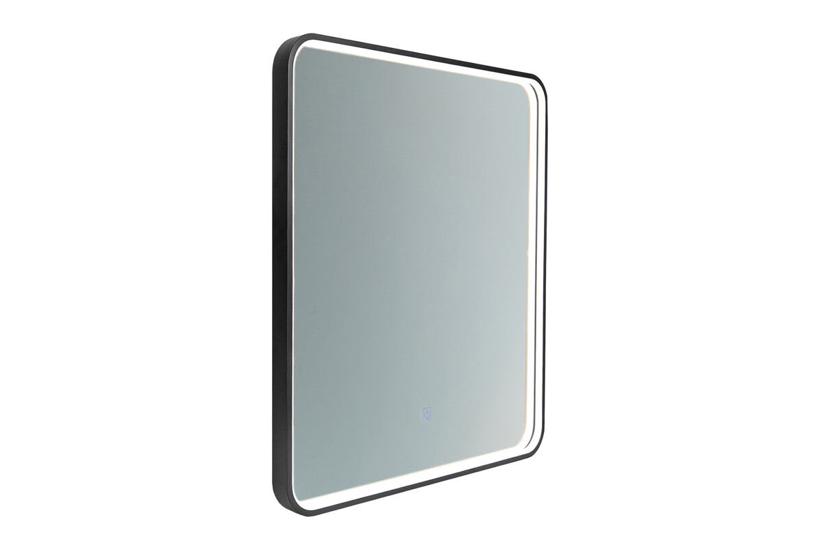 Comad Vega oglindă 65x80 cm dreptunghiular cu iluminare negru VEGA LU LED 65