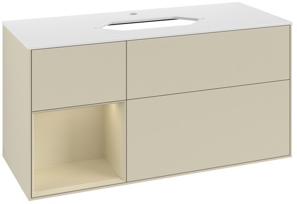 Villeroy & Boch Finion dulap 120x50.1x60.3 cm sub chiuveta pe perete alb-stejar F291PCGF