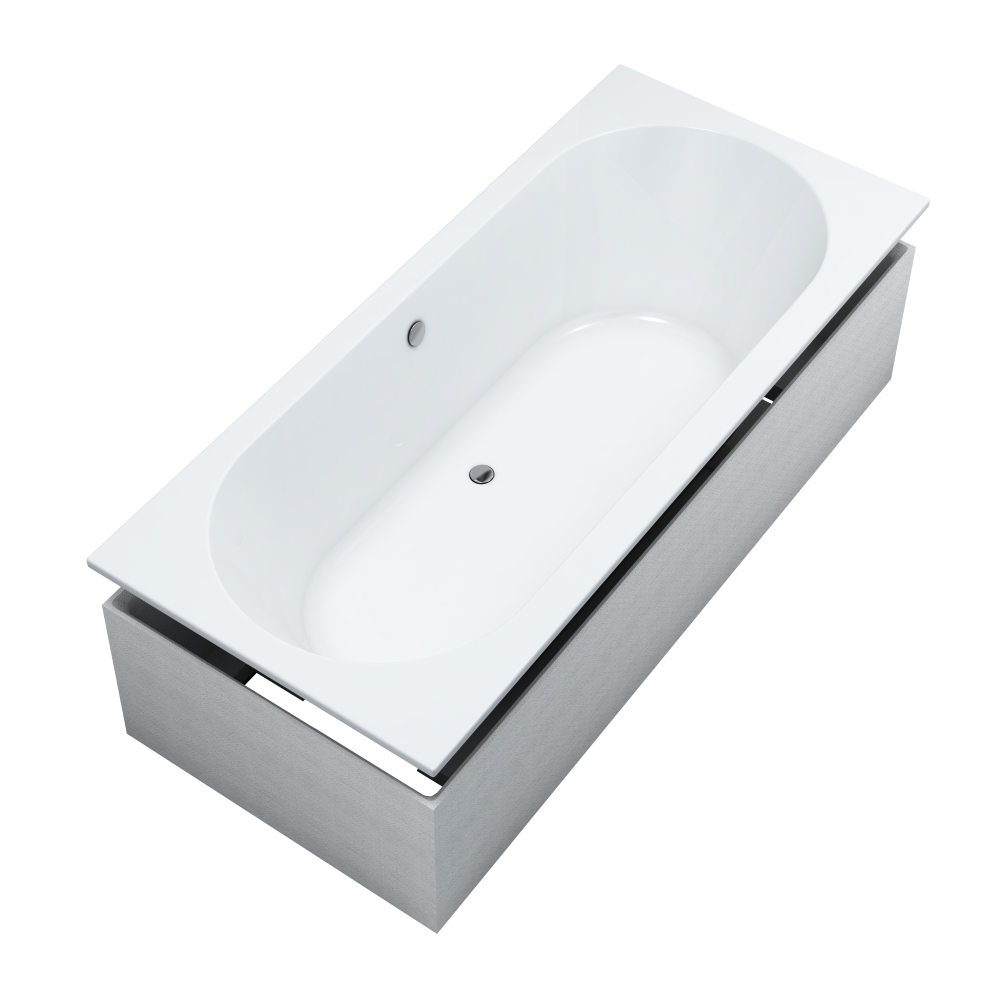 Schedline Celicia White Mat SET cadă cu suport 180x80 cm alb 3WST.CS1P-18080/B/MG