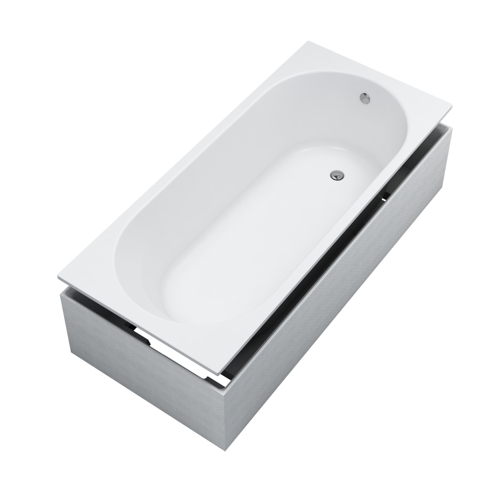 Schedline Solia White Mat SET cadă cu suport 170x70 cm alb 3WST.SS1P-17070/B/MG