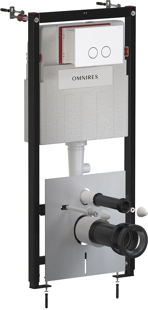 Omnires Flush Set cadru ascuns cu buton de acționare pentru vas wc suspendat STFWC1R45-RWM