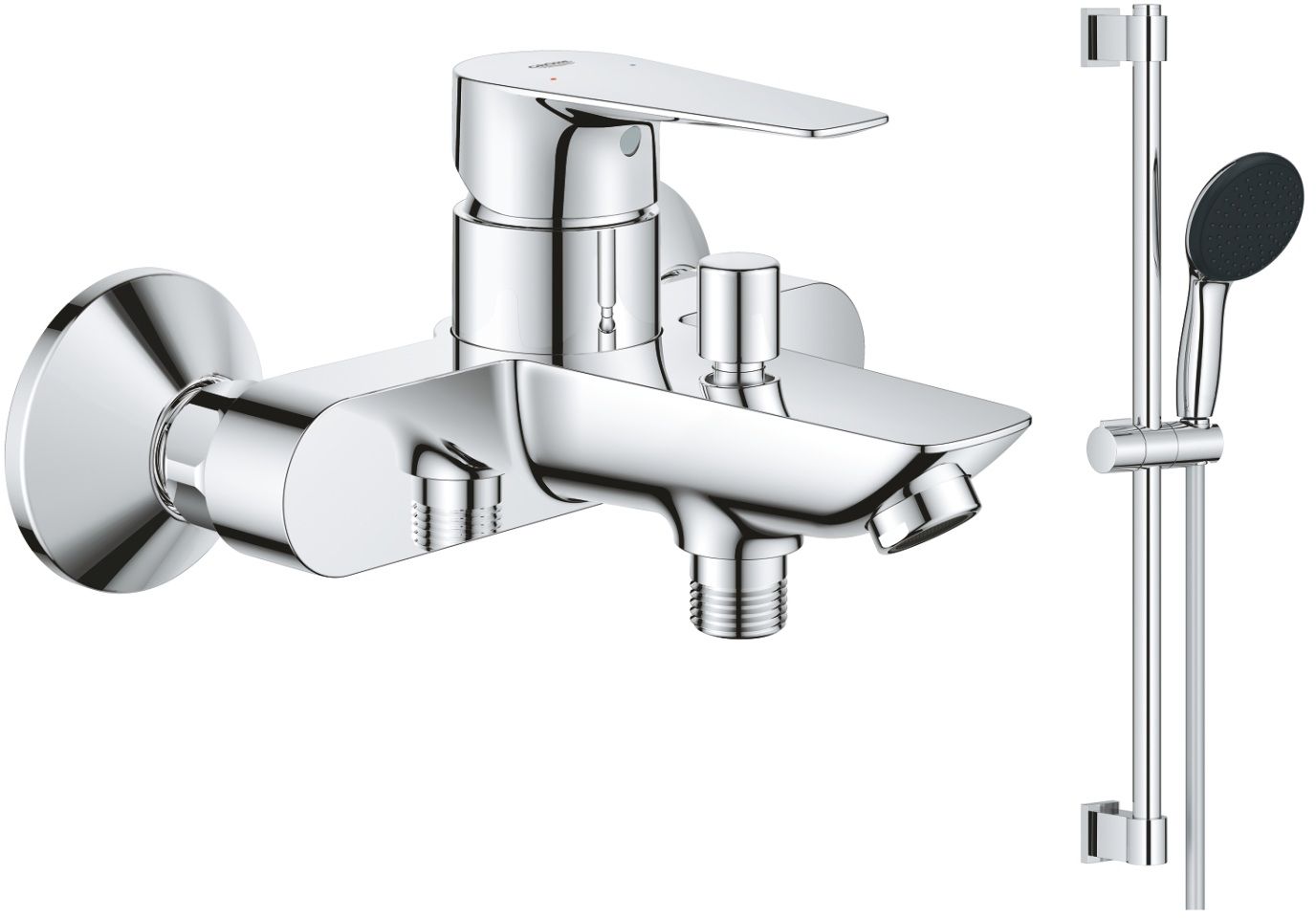 Set baterie cadă-duș Grohe Start Edge 24198001, set de duș Grohe Vitalio Start 27942001