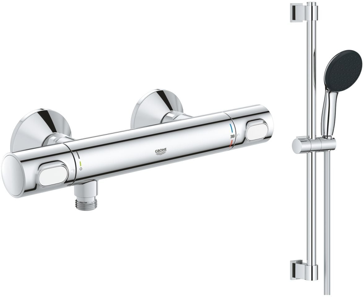 Set baterie de duș Grohe Precision 34840000, set de duș Grohe Vitalio Start 27942001