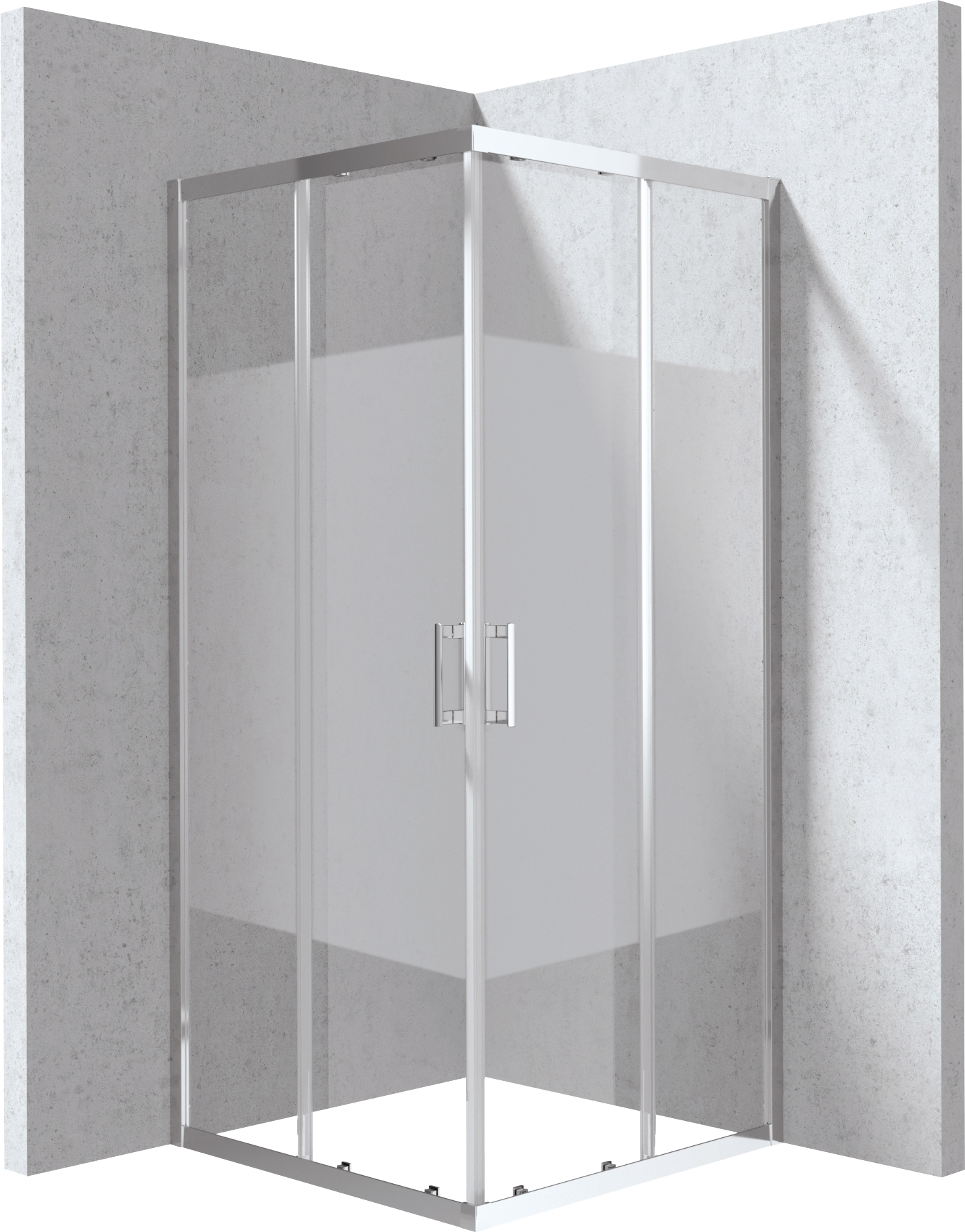 Deante Funkia Evo cabină de duș 90x90 cm pătrat crom luciu/sticlă cu model KYC0E99P