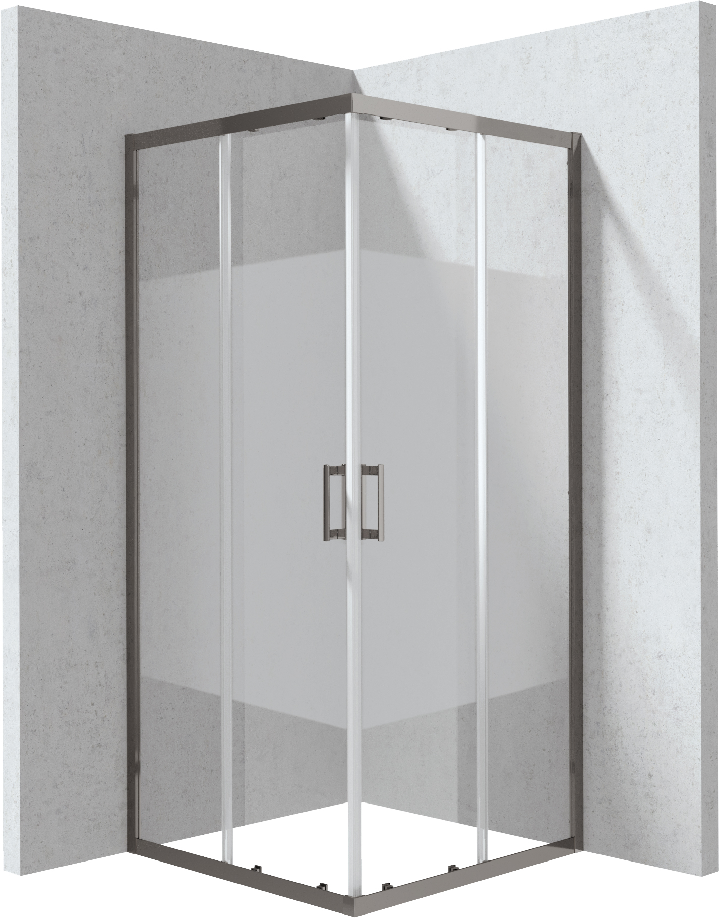 Deante Funkia Evo cabină de duș 90x90 cm pătrat grafit mat/sticlă cu model KYC_DE99P