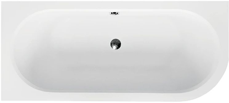 Besco Avita cadă de colț 170x75 cm partea stângă alb AVL-170-O-BI
