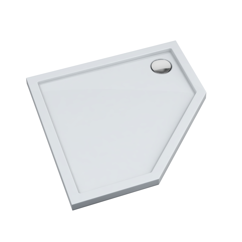 Schedline Estima cădiță de duș pentagonală 90x90 cm alb 3SP.E1PK-9090