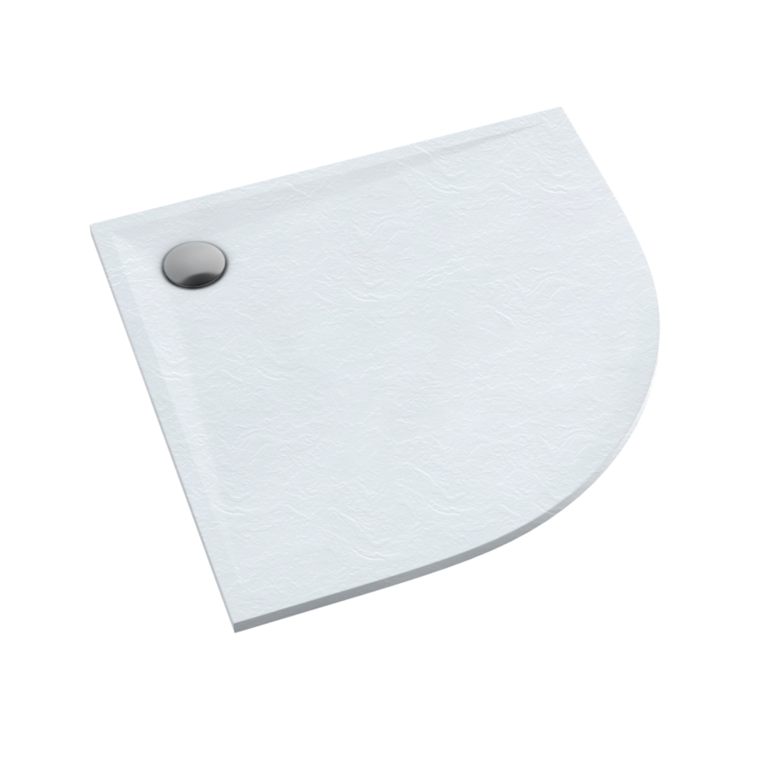 Schedline Libra White Stone cădiță de duș semirotundă 90x90 cm alb 3SP.L1O-9090/B/ST