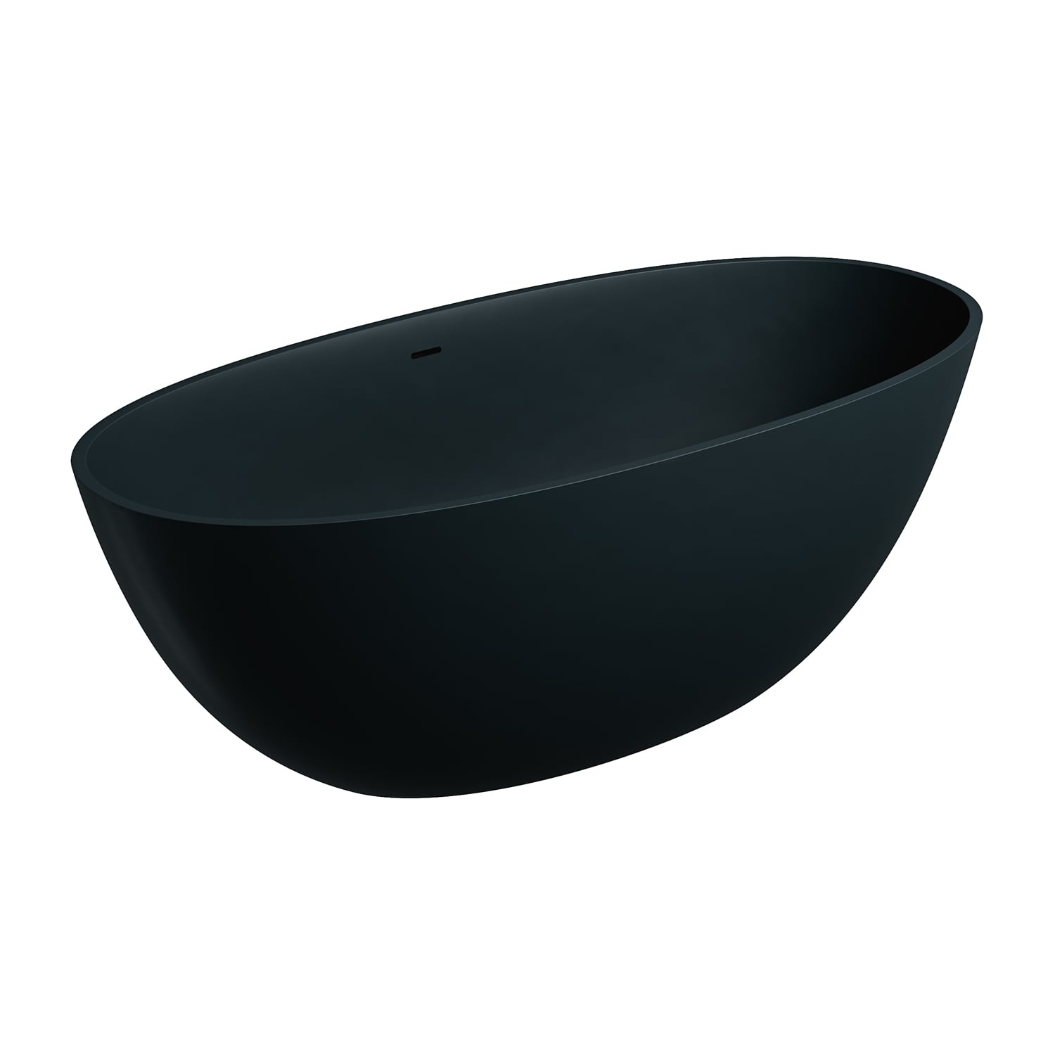 Omnires Shell M+ cadă freestanding 160x75 cm ovală negru SHELLWWZPBLV