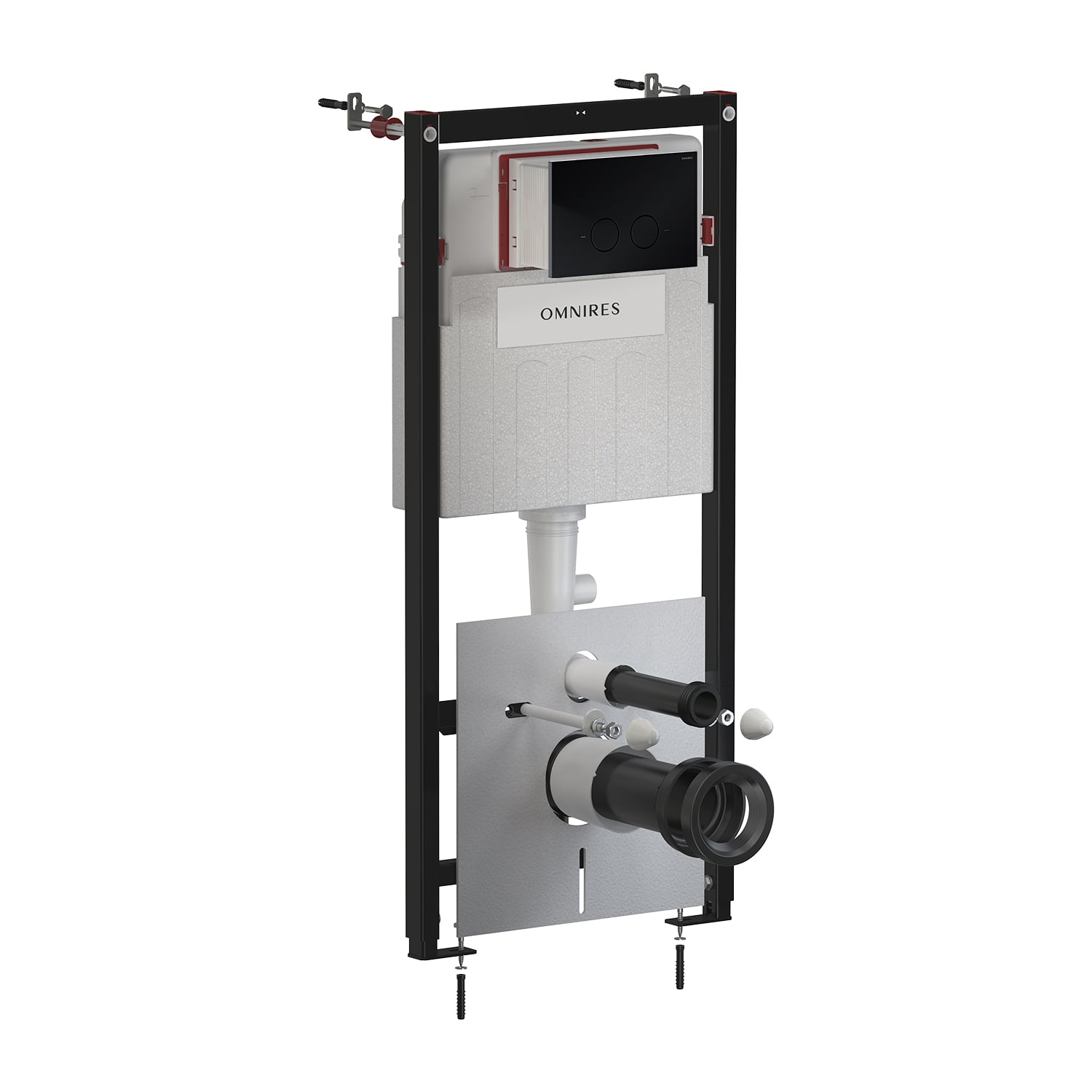 Omnires Flush Set cadru ascuns cu buton de acționare pentru vas wc suspendat STFWC1R45-RBL