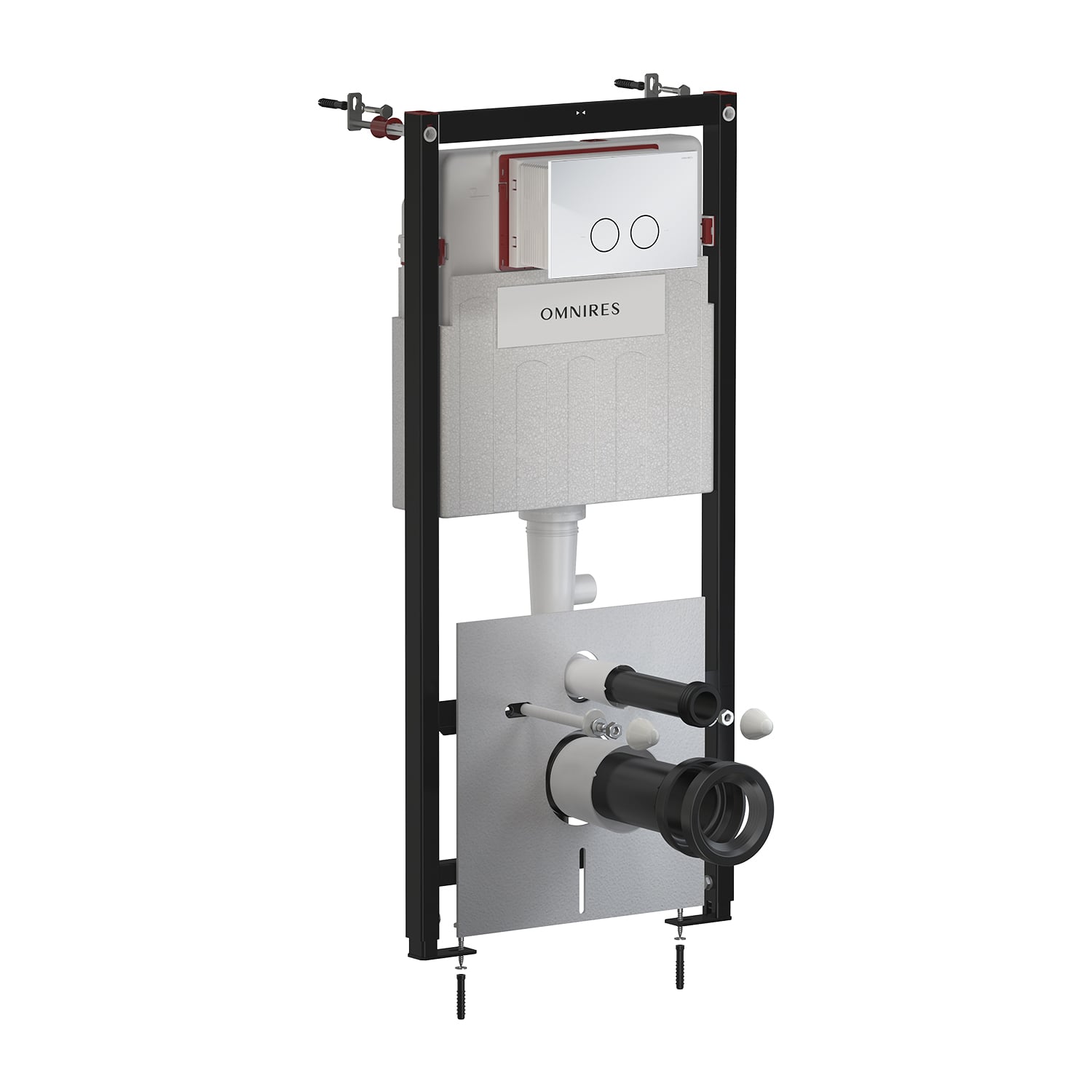 Omnires Flush Set cadru ascuns cu buton de acționare pentru vas wc suspendat STFWC1R45-RCR