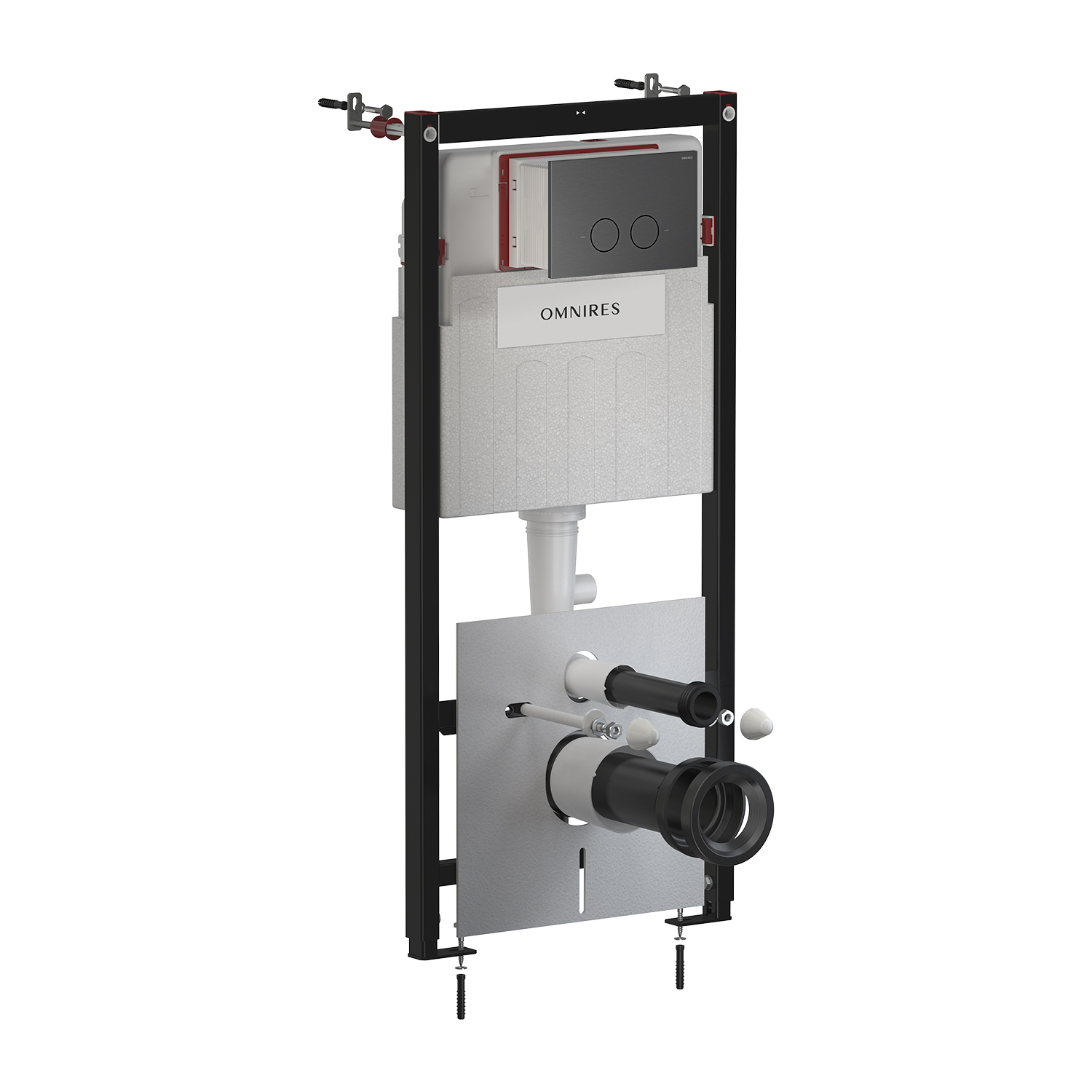 Omnires Flush Set cadru ascuns cu buton de acționare pentru vas wc suspendat STFWC1R45-RGR
