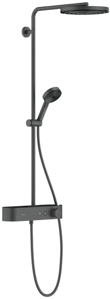 Hansgrohe Pulsify S set de duș perete cu termostat cu duș de ploaie crom-negru 24220340