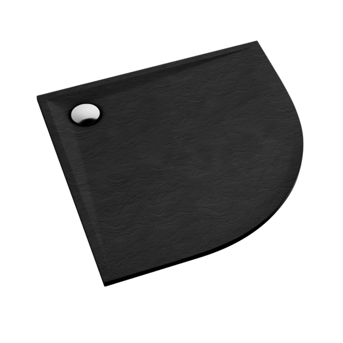 Schedline Libra Black Stone cădiță de duș semirotundă 90x90 cm negru 3SP.L1O-9090/C/ST