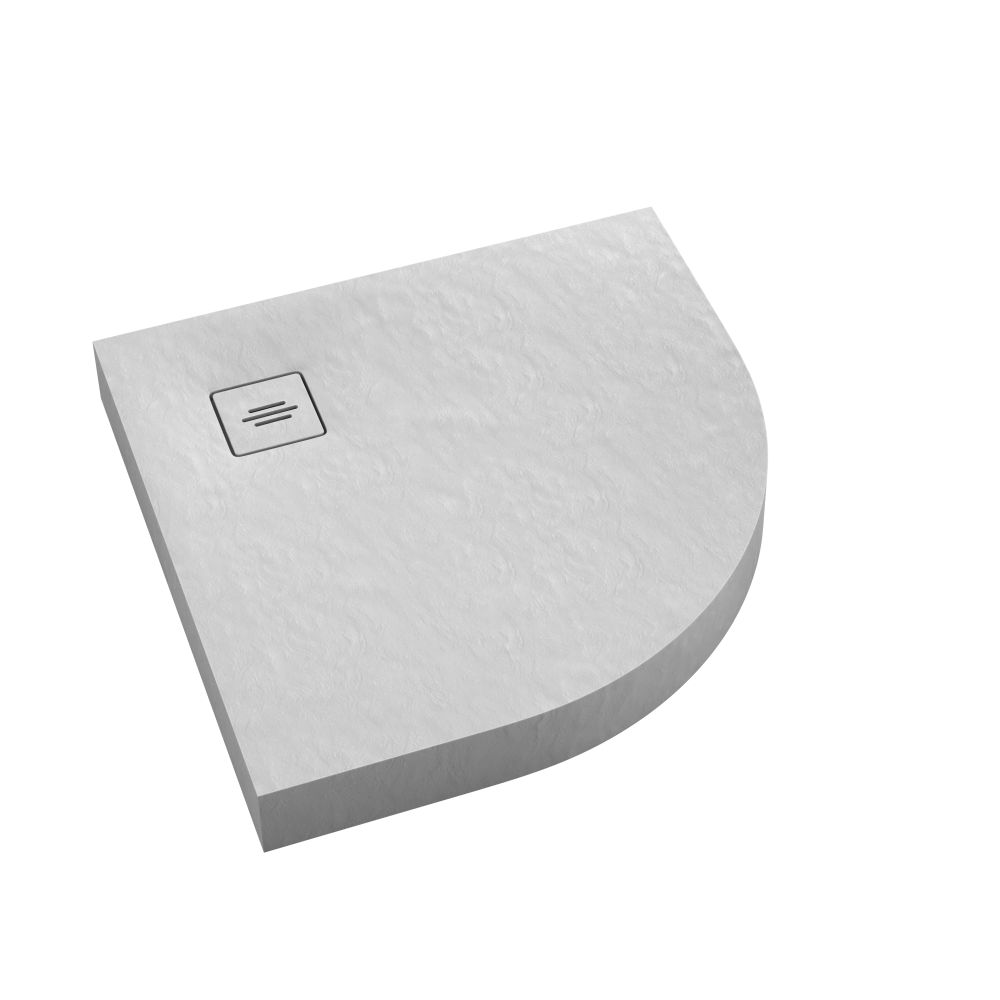 Schedline Nonlimits White Stone cădiță de duș semirotundă 90x90 cm alb 3ST.N1O-9090/B/ST-M1/B/ST