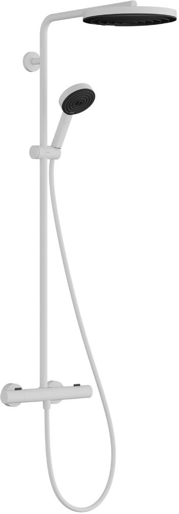 Hansgrohe Pulsify S set de duș perete cu termostat cu duș de ploaie alb 24236700