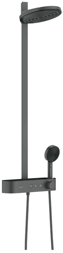 Hansgrohe Pulsify S set de duș perete cu termostat cu duș de ploaie crom-negru 24240340