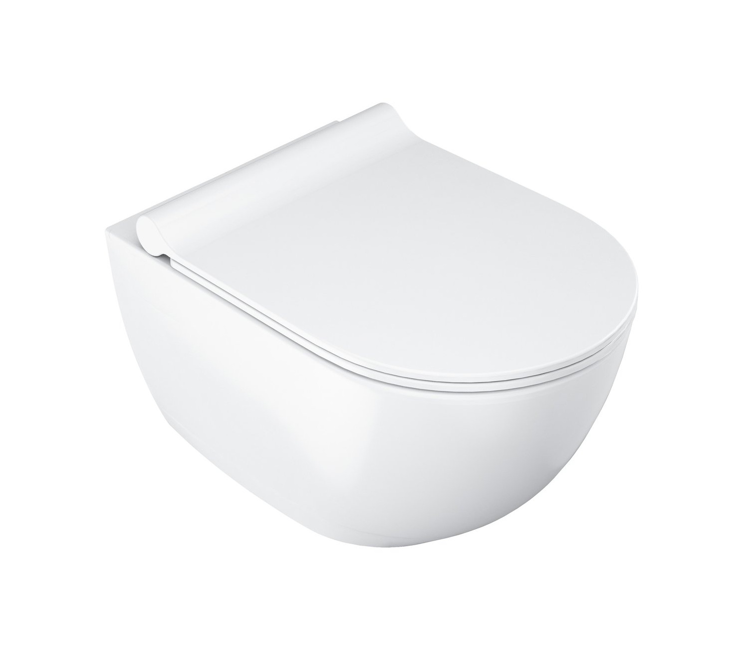 Ravak Chrome vas wc cu capac soft-close agăţat fără margine alb lucios X03081