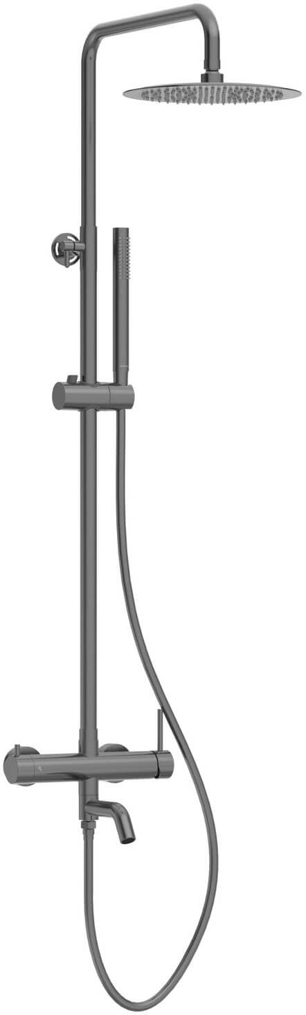 Balneo Cascade set de duș perete cu duș de ploaie grafit H0301070505
