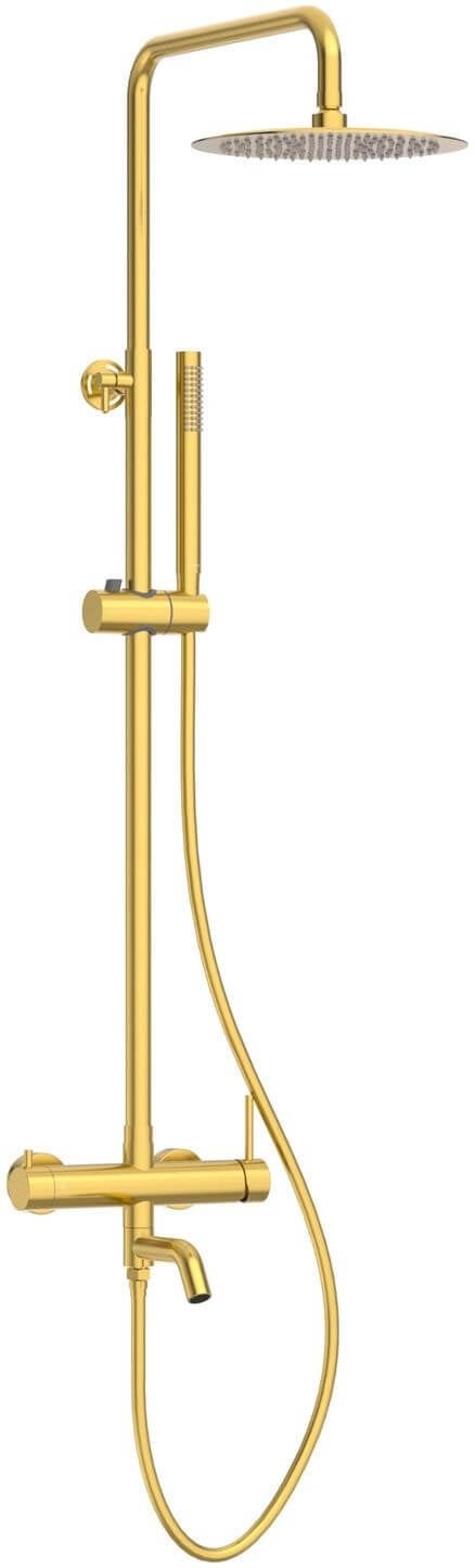 Balneo Cascade set de duș perete cu duș de ploaie auriu H0301040505