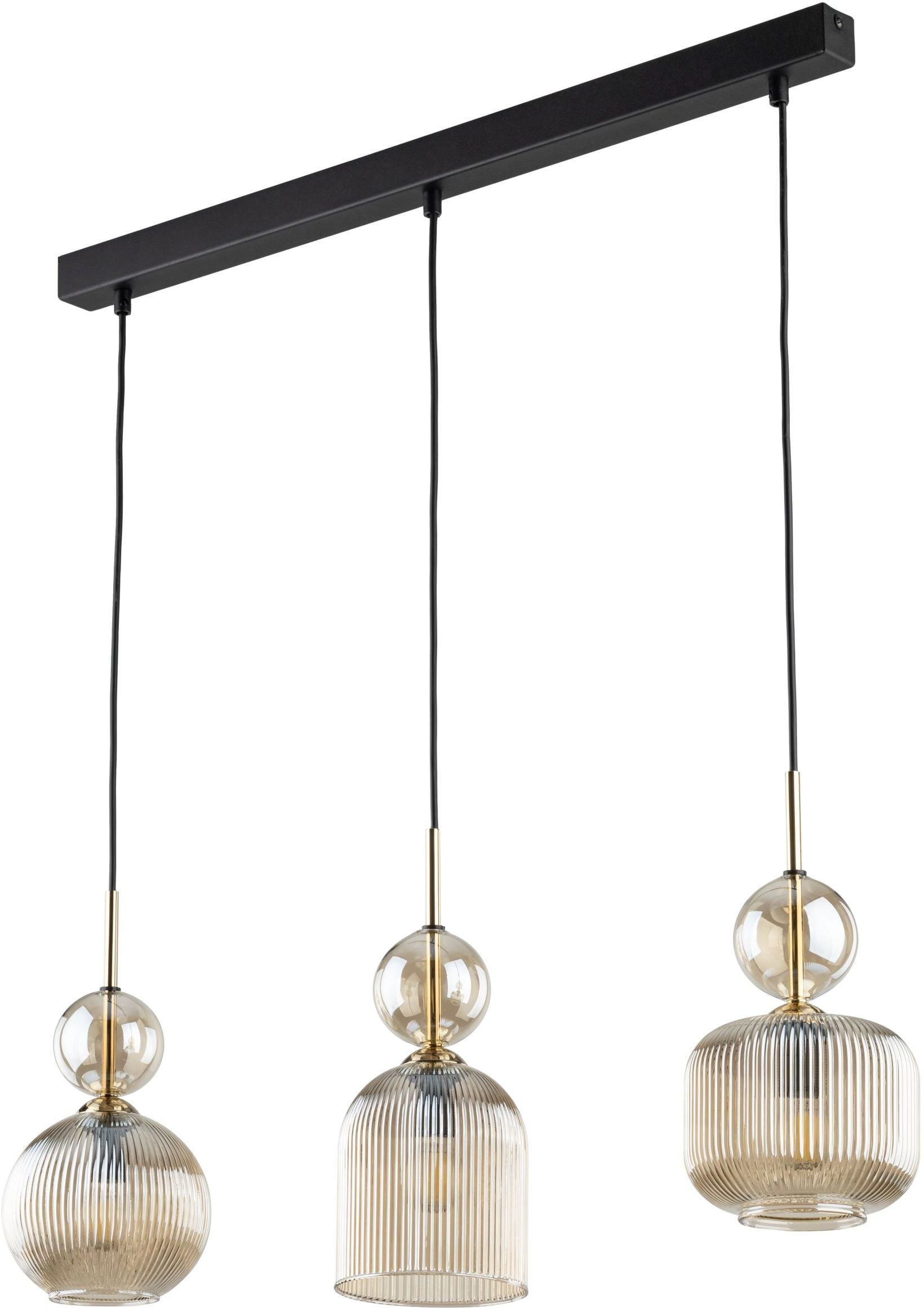 TK Lighting Sophia Cognac lampă suspendată 3x10 W maro-chihlimbar 11042