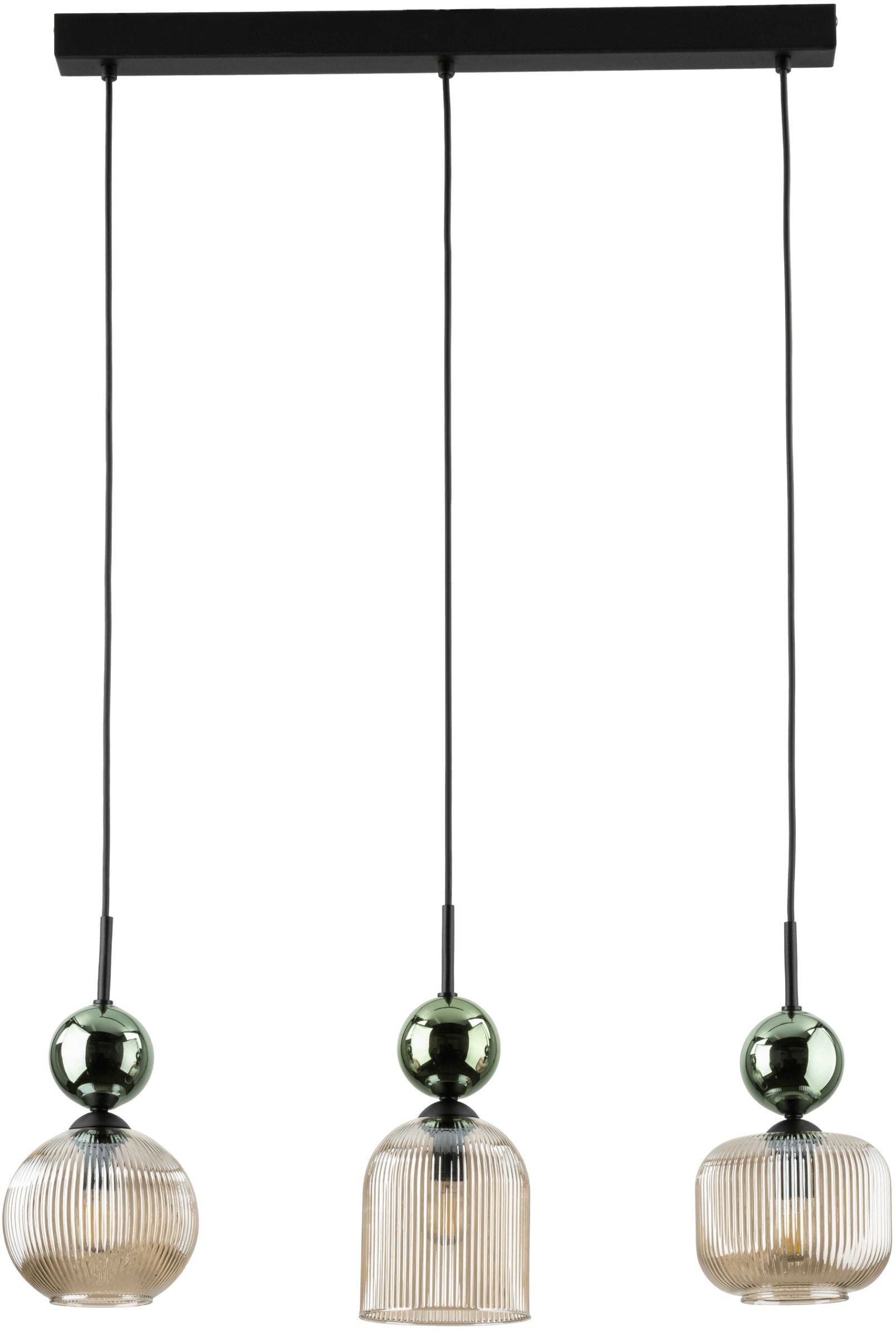 TK Lighting Sophia Green Cognac lampă suspendată 3x10 W verde-maro 11147