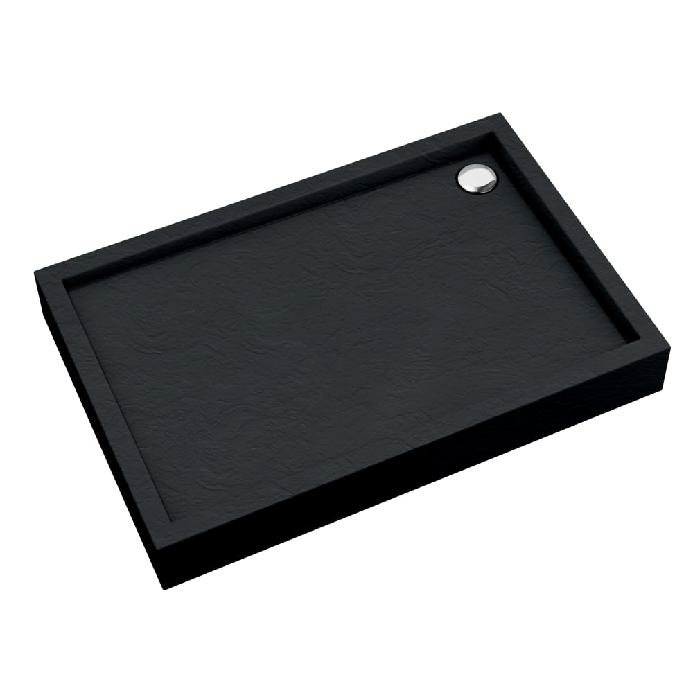 Schedpol Medium Black Stone cădiță de duș dreptunghiulară 120x90 cm negru 3.4747/C/ST