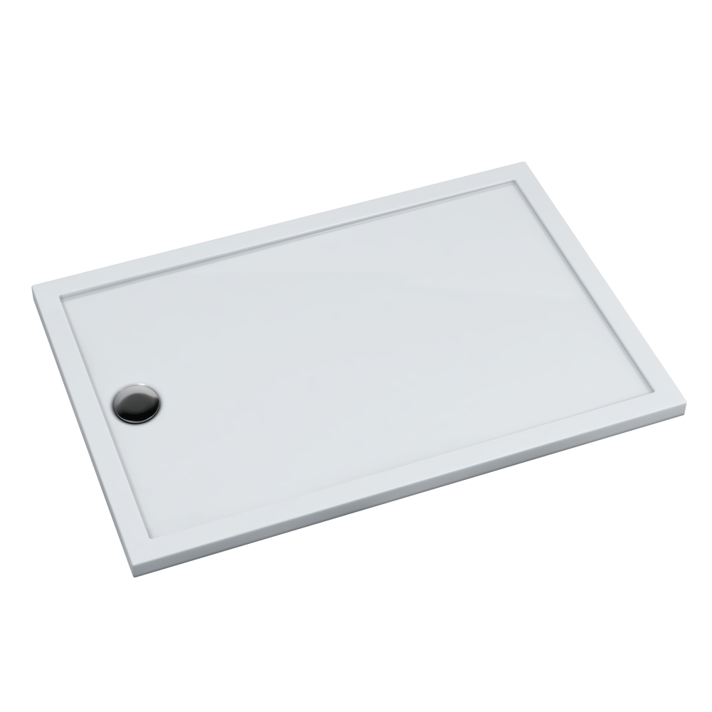 Schedline Sharper cădiță de duș dreptunghiulară 100x70 cm alb 3S.S2P-70100
