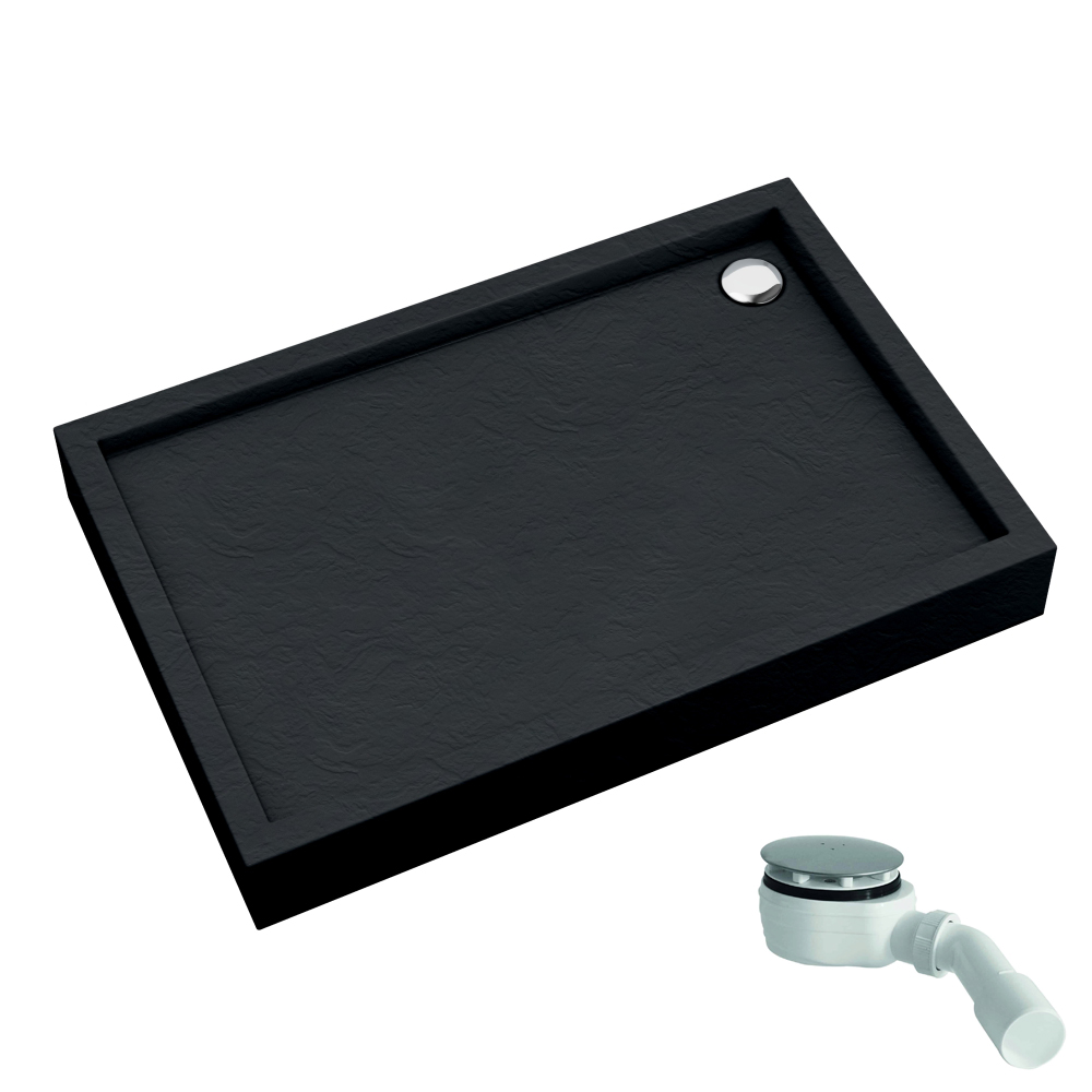 Schedline Favory Plus Black Mat cădiță de duș dreptunghiulară 100x90 cm negru 3ST.F1P-90100/C/MG