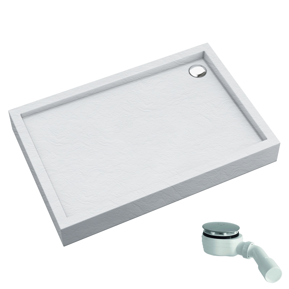 Schedline Favory Plus White Stone cădiță de duș dreptunghiulară 120x90 cm alb 3ST.F1P-90120/B/ST