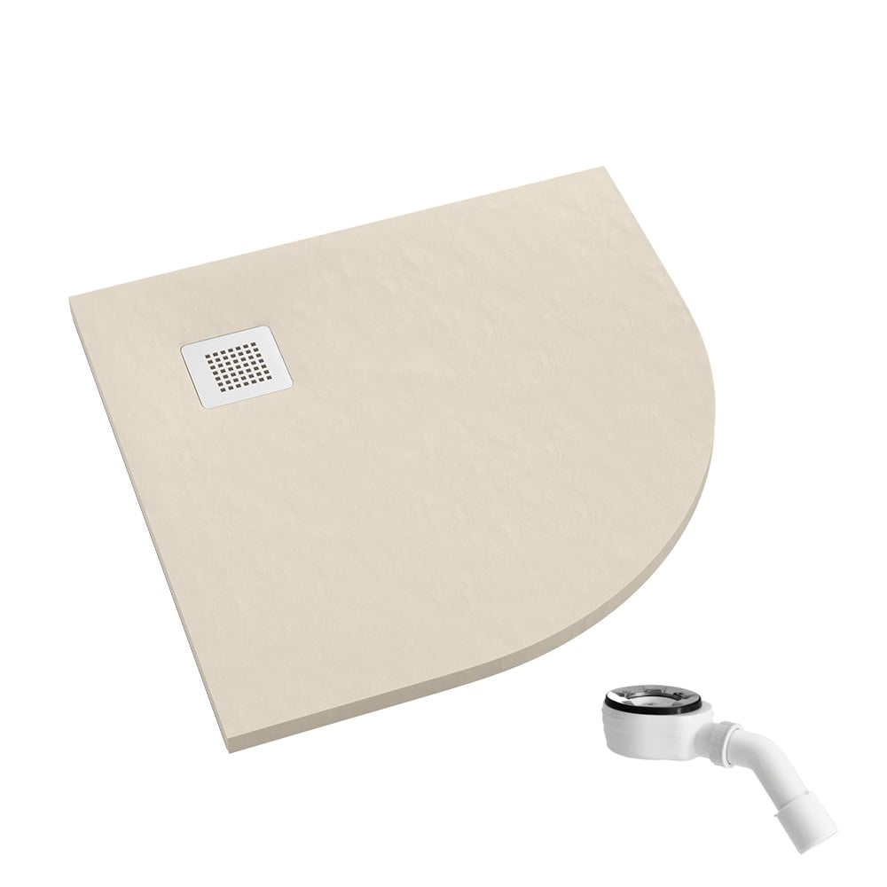 Schedpol Kalait Cashmere Stone cădiță de duș semirotundă 90x90 cm bej 3.3104/PK/ST-M2